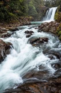 Tawhai Falls Waterfall (Gollum's Pool) . Where the Lord of the Rings film trilogies was filmed.