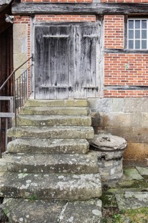 Entrance to the Prince-Bishops' Kornwassermühle in Nienborg, Heek, Münsterland, North