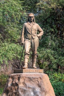 Statue of David Livingstone, near Victoria Falls, Zambezi, Zimbabwe