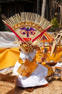 Combustion ceremony (Ngaben), preparation at the cremation site, Ubud, Bali, Indonesia