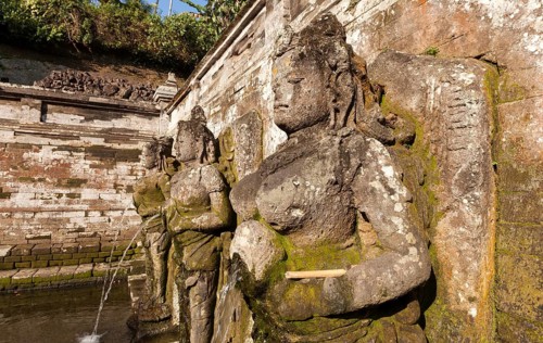 Ritual pool, elephant cave, Goa Gajah, near Ubud, Bali, Indonesia