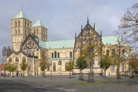 Historic Old Town, St. Paul's Cathedral on Cathedral Square, Medieval Romanesque Cathedral,