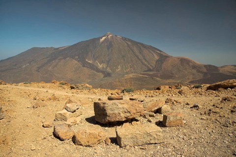 Europe, Spain, Canary Islands, Tenerife, Teide National Park, panorama from Alto de Guajara, 2717m,