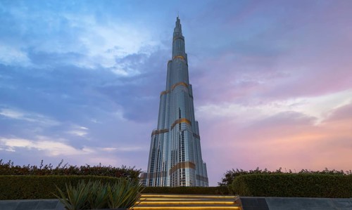 UAE, Dubai panoramic skyline view