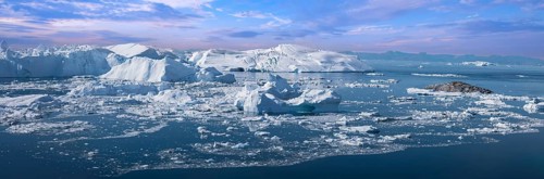 Kangia Fjord and Sermeq Kujalleq glacier in Ilulissat, Greenland