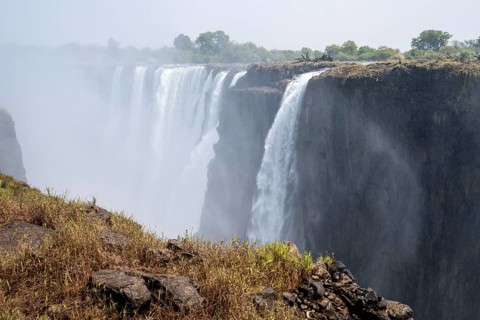 Water plunges into the depths, Victoria Falls, Zimbabwe