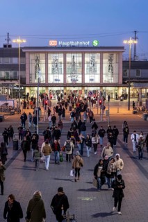 Dortmund Central Station, Station Building, Station Foreground, Pedestrian Crossing at Königswall