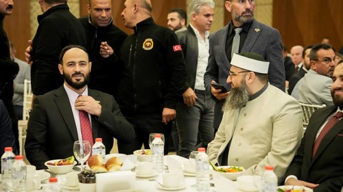Gaziantep, Turkey – November 20, 2025: Dr. Ibrahim Shasho, Grand Mufti of Aleppo, accompanied