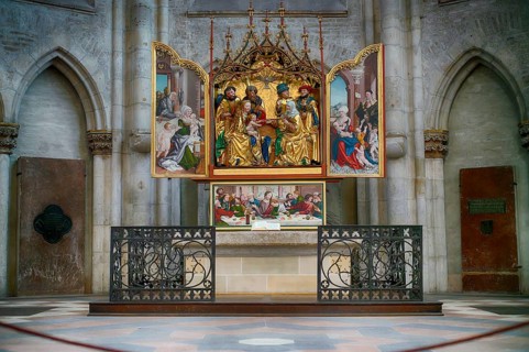 Interior view, choir altar, high altar by Martin conductor, choir room, Our Lady of Ulm, Ulm