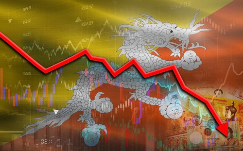 Dominican Republic financial fall on economy market. Dominican Republic financial crisis on