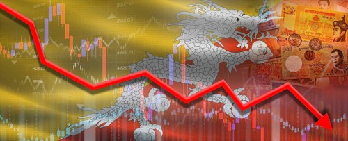 Republica Dominicana Financial Crisis on Economic Graph. Financial Fall Dominican on Economy Market