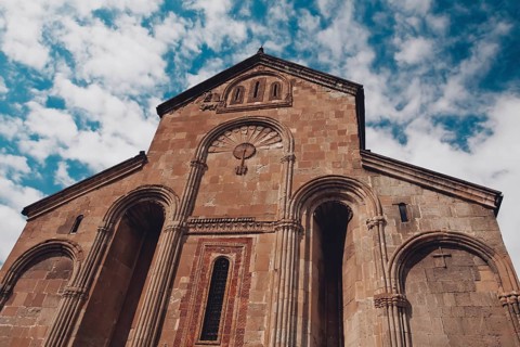 Svetitskhoveli, the main patriarchal cathedral of the Georgian Orthodox Church, erected in honor of