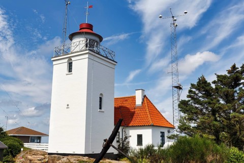 Hammer Odde Fyr, lighthouse, Cirrus, Hammerknuden, Allinge, Bornholm, Denmark