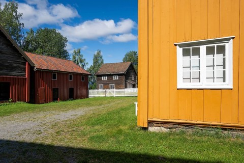 Historic farm building, Maihaugen open-air museum with houses and objects from farms in
