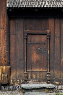 Wooden door, Garmo Stave Church, Maihaugen open-air museum with houses and objects from farms in