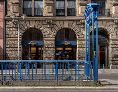 Entrance to the currently closed and former Friedrichstraße subway station, provisionally renamed