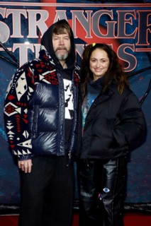 Rea Garvey and Josephine Garvey at the Stranger Things fan event in Hangar 7 at Tempelhof Airport