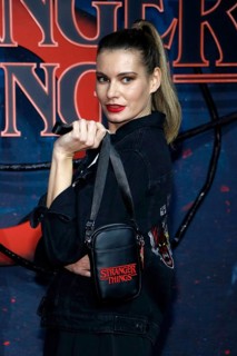 Rebecca Kunikowski at the Stranger Things fan event in Hangar 7 at Tempelhof Airport in Berlin on