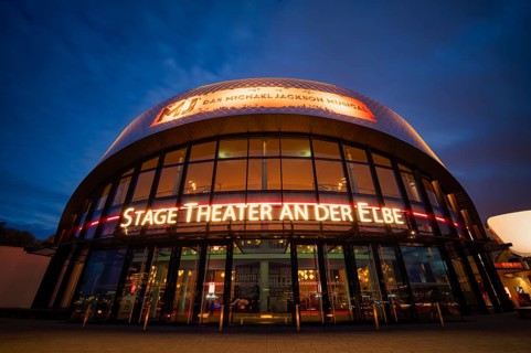 Night shot, Stage Theater an der Elbe, musical, Michael Jackson, Free and Hanseatic City of