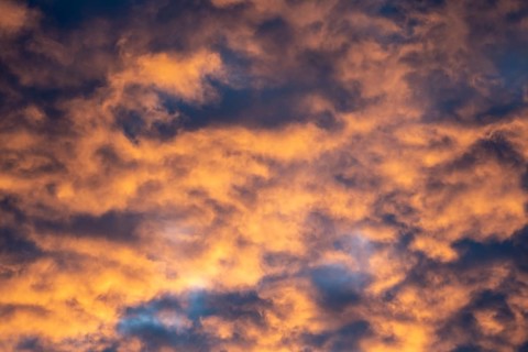 Spectacular cloudy sky at sunset, Hochbrixen, Brixen im Thale, Tyrol, Austria