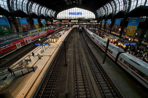 Interior view, ICE, Intercity-Express, RE, Regional-Express, trains, tracks, Philipps, logo,