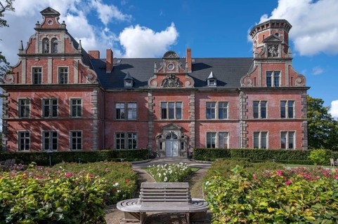 Former Bernstorf manor, Bernstorf Castle, neo-Renaissance building, built 1877 to 1880, used as a