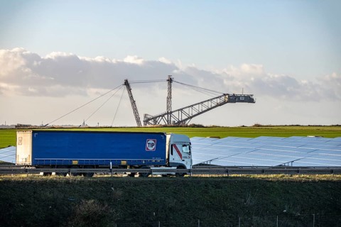 86.5 MW peak open space photovoltaic systems, from RWE, with over 141, 000 solar modules, on a side