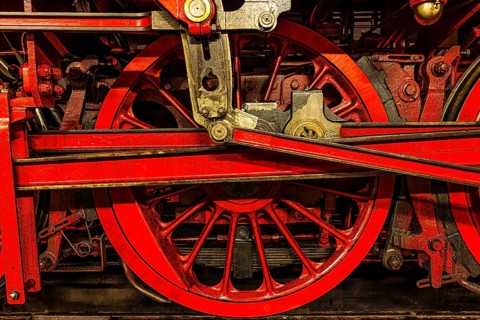 Räderwerk, a historic steam locomotive owned by the Free State of Bavaria, Eisenbahnmuseum,