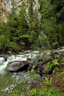 Diosaz mountain river in the gorge, Gorges de la Diosaz, Les Houches, Chamonix-Mont-Blanc,