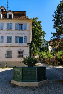 Historic fountain in Maurachgasse in the lower town of Bregenz, Vorarlberg, Austria