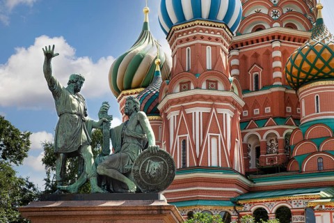 Monument to Minin and Poszharsky. Red Square. Moscow. Russia