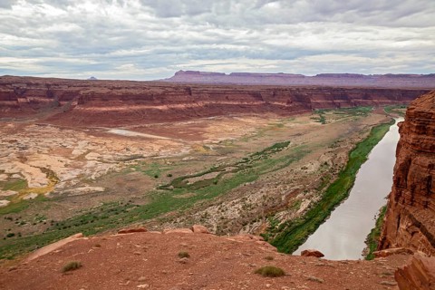 Hite, Michigan - Lake Powell has disappeared from the former Hite Marina, where boats used to