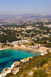 Top view, bay, Moraira, Costa Blanca, Spain