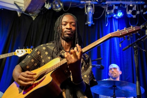 KABUMBAYI JOH, singer, producer and multi-instrumentalist, Congo, KABUMBAYI JOH & band, African
