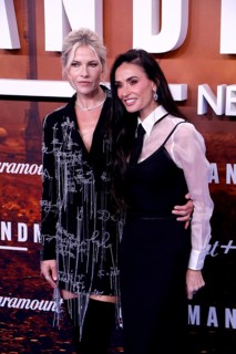 Ali Larter and Demi Moore at the premiere of the 2nd season of the series Landman at the Zoo Palast