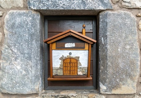 Interesting home letter box for mail, village of Echo or Hecho, Valle de Hecho, Huesca province,