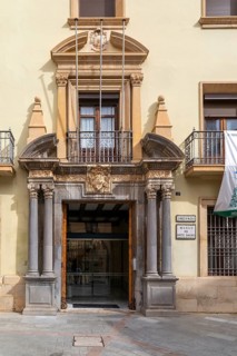 Obispado, Museo de Arte Sacro, museum of sacred art building, cathedral square, Teruel, Aragon,