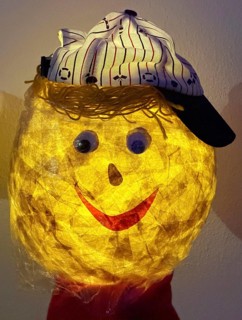 Self-made, glowing lantern for the Martin train, Old Town, Kempen, Lower Rhine, North