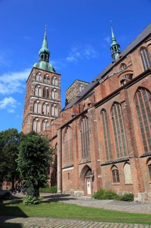 St. Nicholas Church, also St. Nicholas Church, in the urban area of Altstadt, Stralsund,