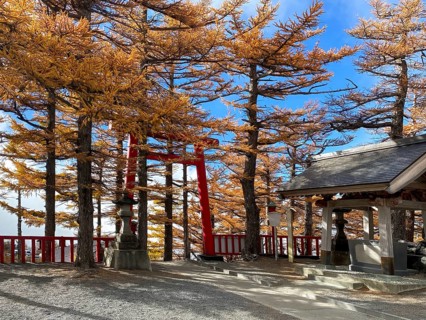 Mount Fuji Lookout, Fujiyoshida city in Yamanashi Prefecture, Japan. Entrance to Fujisan Komitake