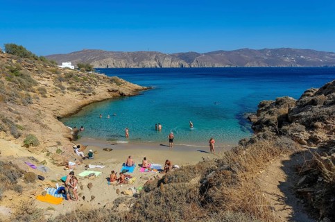 Agios Sostis, Mykonos, Cyclades, Greece - Agios Sostis, small town with the famous restaurant Kikis