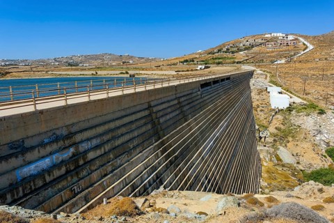 Mykonos, Cyclades, Greece — Marathi Dam, Mykonos Municipal Water Supply and Sanitation Company has