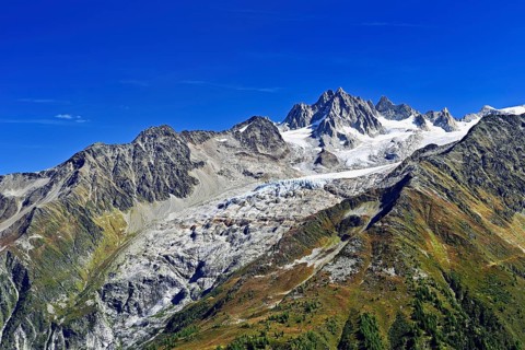 Glacier du Tour behind Aiguilles du Tour, Chamonix-Mont-Blanc, Haute-Savoie, France