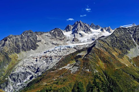 Glacier du Tour behind Aiguilles du Tour, Chamonix-Mont-Blanc, Haute-Savoie, France