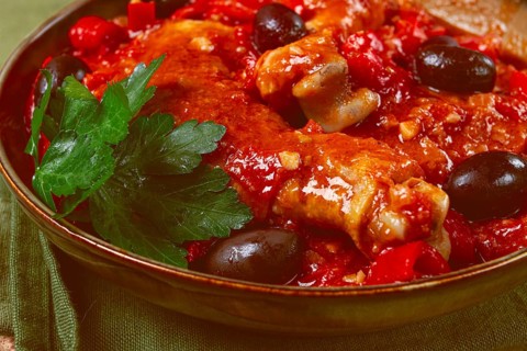 Pollo alla romana, Roman chicken, homemade, no people