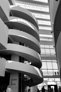 ARoS Aarhus art museum, spiral ramp, spiral staircase, modern architecture, incidence of light,