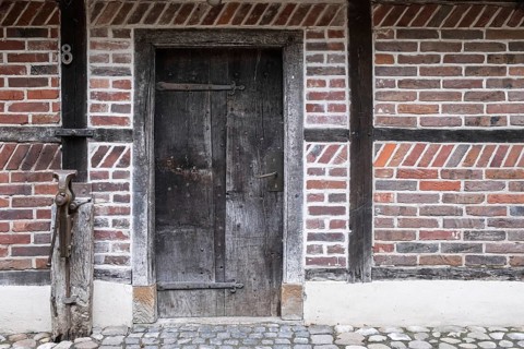 Altes half-timbered house, Borken-Weseke, Münsterland, North Rhine-Westphalia, Germany
