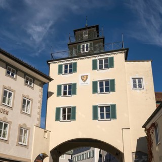 Khan Tower, Stadttor, Stadtbefestigung, Bad Tölz, Upper Bavaria, Bavaria, Germany