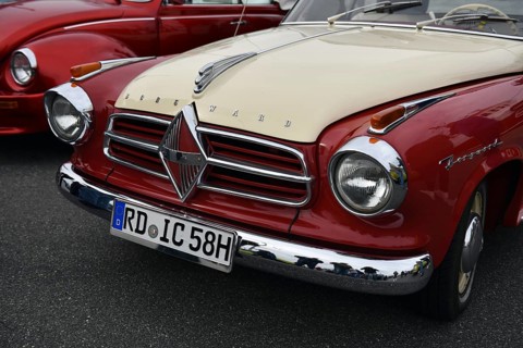 Borgward Isabella at classic car meeting in Büsum, Schleswig-Holstein, Germany