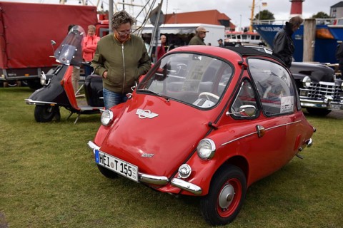 Henkel cabin 1950, cabin scooter at classic car meetings in Büsum, Schleswig-Holstein, Germany